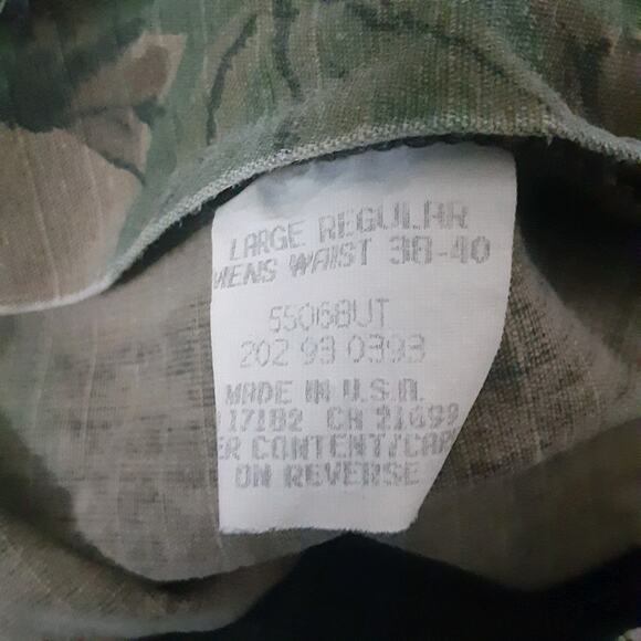 Vintage Walls Mens Outdoor Camo Cargo Pants Size 36x30 Made In USA Double Knee - Picture 6 of 12